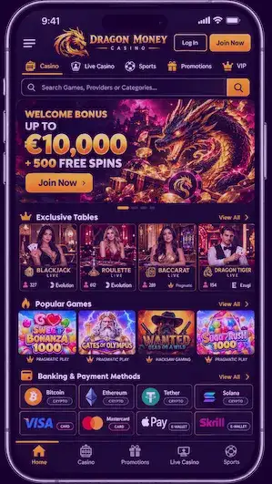 Dragon Money Nutzung auf dem Smartphone