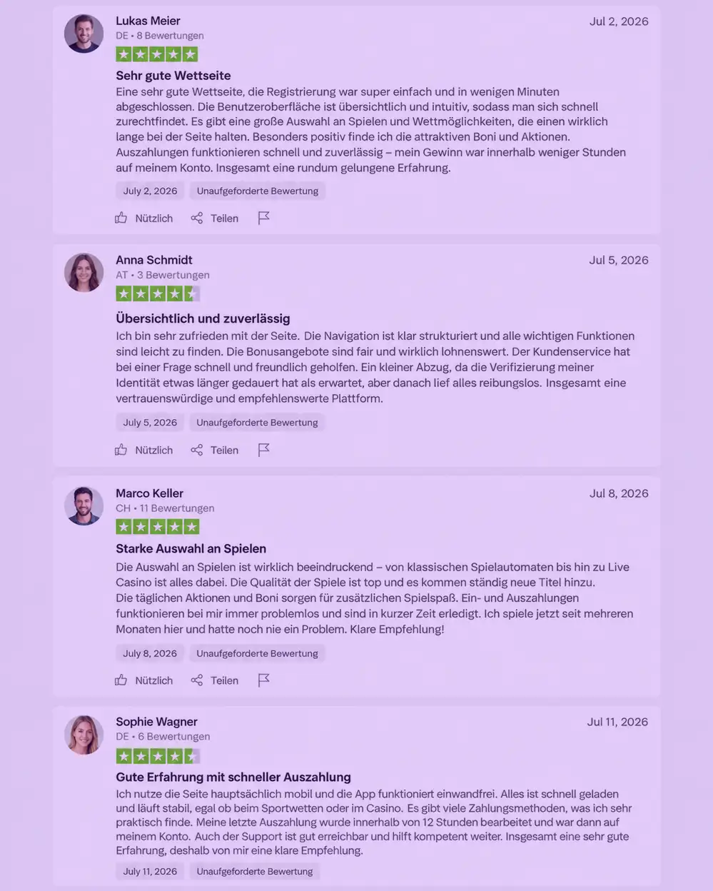 Trustpilot-Kommentare zu Dragon Money